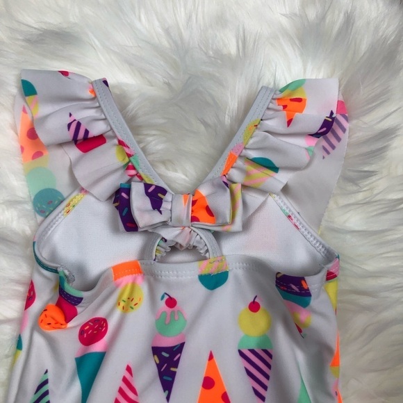 Cat & Jack Girls Ice Cream Swimming Suit 18M - Picture 3 of 5